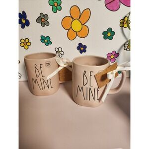 Rae Dunn BE MINE Blush Pink Double Sided Embossed Heart Mug NWT (1‎ Mug)